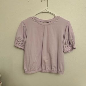 Pastel Purple Bubble Sleeve top